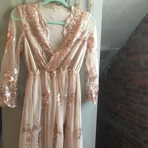 Gold/Champaign sequin dress